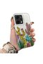 Oppo Reno 14/14F Compatible Acrylic Hard Back Panel with Silicone Edges Cactus Pattern Phone Case