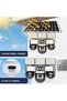 4G Solar Security Camera Outdoor PTZ - 3-Lens 360° Surveillance Camera with 16W Solar Panel | 3.6mm Lens, Night Vision, Two-Way Audio, V380 Pro App | Remote Security Monitoring, Outdoor Protection - 4