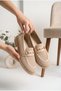 Women's Knitted Knitwear Chain Buckle Thick Sole Loafer Casual Shoes - 2