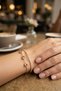 Pink Heart Model Zircon Stone Gold Color Women's Bracelet - 2
