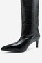 Merlyn Black Print Women's Heeled Boots - 8