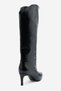 Merlyn Black Print Women's Heeled Boots - 7