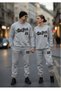 Sevgili Kombini Printed Crew Neck Sweatshirt Set (2 Sets of 4 Pieces) Oversize Sweatshirt
