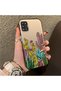 Samsung Galaxy A31 Compatible Acrylic Hard Back Panel with Silicone Edge Cactus Patterned Phone Case - 2