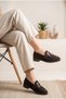 Women's Knitted Tasseled Beaded Thick Sole Loafer Casual Shoes