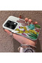 Xiaomi Redmi Note 14S Compatible Acrylic Hard Back Panel with Silicone Edges Cactus Patterned Phone Case - 3