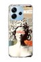 Redmi Note 14 4g Compatible Simli Colorful Beam Printed Transparent Phone Case