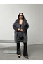 Women's Soft Texture Lined Knee Length Midi Premium Fur Coat with Pockets