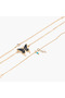 Pack of 3 Gold Tone Embellished Charm Bracelet - 8