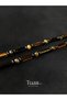 Tiger's Eye and Onyx Natural Stone Men's Necklace – Special Design Pointed Pendant, Symbol of Courage, Strength, and Stability - 4