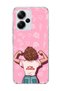 Redmi Note 13 Pro Plus 5g Compatible Strong Women's Pink Printed Transparent Phone Case
