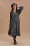 Long Dress with Fold Detailed Balloon Sleeves - 2