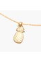 Gold Tone Necklace with Pineapple Pendant - 2