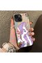 iPhone 13/14 Compatible Acrylic Hard Back Panel with Silicone Edges Rarity Pattern Phone Case - 2