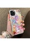 iPhone 14 Pro Compatible Acrylic Hard Back Panel Silicone Edged Phone Case with Pony Pattern - 2