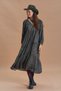 Long Dress with Fold Detailed Balloon Sleeves - 3