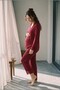 Veloria Shirt Collar Lace Embroidered Maternity and Postpartum Pajama Set - 7
