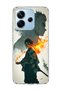 Redmi Note 14 4g Compatible Skeleton Cherry Blossom Printed Transparent Phone Case