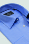 Arno Twill 100% Cotton Comfort Fit Dark Blue Pointed Collar Men's Plain Shirt - 3