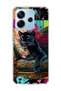 Redmi Note 14 4g Compatible Yellow Dog Green Heart Printed Transparent Phone Case