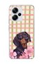 Redmi Note 13 Pro Plus 5g Compatible Sausage Dog Pink Plaid Printed Transparent Phone Case