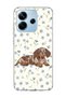 Redmi Note 14 4g Compatible Watermelon Oil Painting Printed Transparent Phone Case