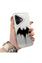 iPhone 16 Plus Compatible Acrylic Hard Back Panel with Silicone Edges Batman Patterned Phone Case
