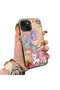 iPhone 14 Plus/15 Plus Compatible Acrylic Hard Back Panel with Silicone Edges Pony Pattern Phone Case