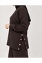 Women's Brown Snap Detailed Slit Oversize Oysho Set - 3