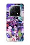 Redmi Note 14 Pro Plus 5g Compatible Neon Purple Collage Printed Transparent Phone Case
