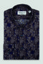 Bb Club Oscar Poplin 100% Cotton Slim Fit Brown Classic Collar Men's Printed Shirt - 2