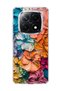 Redmi Note 14 Pro Plus 5g Compatible Embossed Colorful Floral Printed Transparent Phone Case