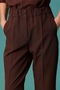 Women's High Waist Carrot Cut Lena Pants Brown - 2