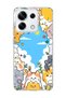Redmi Note 13 Pro 5g Compatible Cats Blue Sky Printed Transparent Phone Case