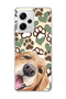Redmi Note 12 Pro 5g Compatible Yellow Dog Paw Heart Printed Transparent Phone Case