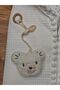 Baby Swaddle Set with Zipper, Pompom, Fiber Filling, Pique Swaddle, Toy, Pacifier Holder, Cotton Baby Swaddle - 2