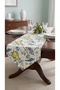 Duck Fabric Triangle End Runner 40X130 cm – Blue Bird, Lemon and Grape Patterned, Water Repellent Stain-Resistant Decorative Table Runner - 4