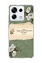Redmi Note 13 Pro 5g Compatible White Flower Verse Printed Transparent Phone Case