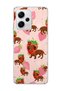 Redmi Note 12 Pro 5g Compatible Strawberry Sausage Dog Printed Transparent Phone Case