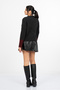 Women's Winter Anthracite Amorette Stone Embroidered Heart Detailed Knitwear Cardigan 20302 - 5