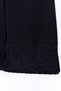 Women's Black Front-Open Nida Abaya with Beaded Wave Embroidery - 7