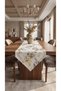 Duck Fabric Triangular Runner 40X110 cm – Eucalyptus Leaf Pattern, Water Repellent Stain-Resistant Decorative Table Runner - 2