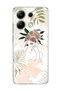 Redmi Note 13 4g Compatible Flower Headed Woman Drawing Printed Transparent Phone Case
