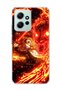 Redmi Note 12 4g Compatible Anime Flame Sword Printed Transparent Phone Case