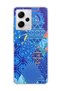 Redmi Note 12 Pro 5g Compatible Blue Crayon Printed Transparent Phone Case