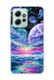 Redmi Note 12 4g Compatible Purple Planet Ocean Printed Transparent Phone Case