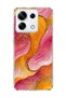 Redmi Note 13 Pro 5g Compatible Gold Glitter Wave Printed Transparent Phone Case