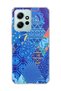 Redmi Note 12 4g Compatible Blue Crayon Printed Transparent Phone Case