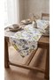 Duck Fabric Triangle End Runner 40X130 cm – Blue Bird, Lemon and Grape Patterned, Water Repellent Stain-Resistant Decorative Table Runner - 3
