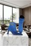 Stefan Women's Boots with Side Buckle, Thin Heel, Saks Blue Suede - 3